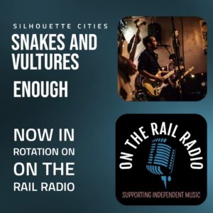 Silhouette Cities and On The Rail Radio logo